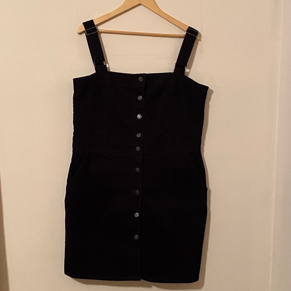 GAP Corduroy Overall Button Down Dress Sz XL